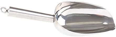 Simday Stainless Steel Ice Scoop, 10 Inch Stainless Steel Ice Scraper, Multi-porpuse Food Candy Soybeans, Rice,Tea, Bean Shovel Scoop