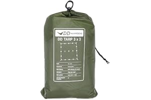 DD Hammocks - Tendalino in tela catramata, leggero, versatile e robusto, misure: 3 x 3 m