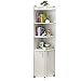 Produktbild Regal Corner-Side-Kabinett mit Door Modern Minimalist Rack Triangle Cabinet Kreatives Wandregal,White,S