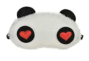 Geekmonkey Panda Sleeping Eye Mask - Plush Eye Mask And Blind Fold Nap Eye Shade Cartoon Blindfold Sleep Eyes Cover Sleeping Travel Rest Eye Patch Sleep Mask (Eyemask- Red Heart eyes)