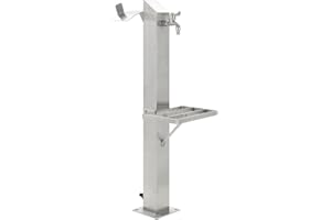 Générique Colonne à Eau de Jardin carrée Acier Inoxydable 95 cm-45455