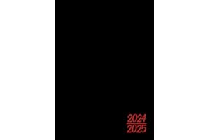 Agenda Scolaire 2024-2025: Noir et Rouge | Journalier (une page par jour) | 12x17 cm | 300 pages | Couverture souple unie noire | sept 2024 – juil 2025 | Etudiant | Collège et Lycée