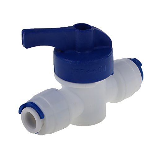 Preisvergleich Produktbild MagiDeal Kunstoff 1 / 4'' Gewinde Rohrhan 2 Wege Kugelhahn Absperrhahn - Weiß