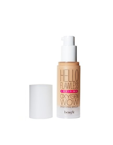 BENEFIT COSMETICS hello flawless oxygen wow! brightening makeup, beige - I'm all the rage oil-free SPF 25 PA+++ FULL SIZE 30.0 mL, 1.0 US fl oz. BOXED