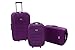 Produktbild 3 teiliges Eva Kofferset lila Polyester Trolley Reisekoffer