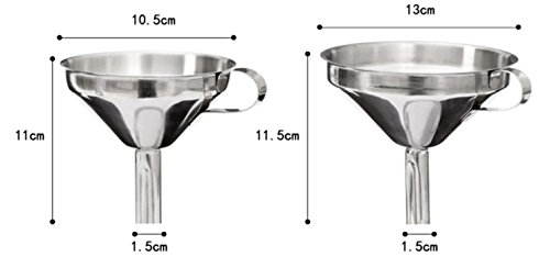 Edelstahl Trichter mit Sieb, Siebeinlage für Küche und Haushalt 10cm von Pentaton® - 5