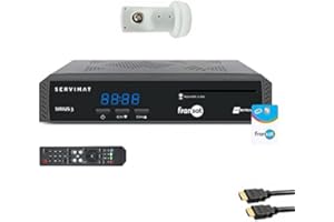 Servimat Pack Récepteur TV Satellite HD + Carte Fransat PC6 + Câble HDMI + LNB Single