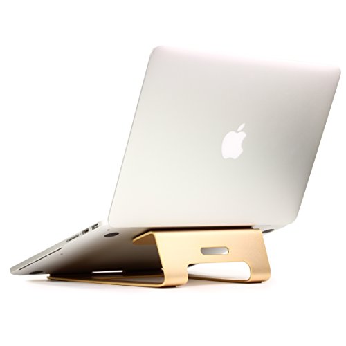 [WoW] Original UrCover Aluminium Notebookständer und Halter für Apple Macbook Pro/Retina, [DEUTSCHER FACHHANDEL] Samsung Laptop, Asus Laptop, Lifebook, Netbook, Notebook, Lenovo Ultrabook Gold - 2