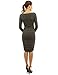 PattyBoutik Mama Cowl Neck Ruched Stretch Maternity Dress (Dark Olive Green 14)