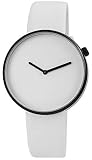 Excellanc Damenuhr Weiß Titan-Look Ohne Ziffern Analog Leder Armbanduhr