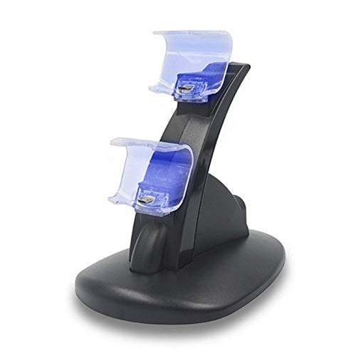 Preisvergleich Produktbild FTOPS PS4 Controller Ladestation, Dual Dualshock 4 Ladegerät Charger, Doppeltes Schnellladegerät mit LED-Anzeige für Playstation 4 / PS4 Slim / PS 4 Pro Wireless Controller Gamepad