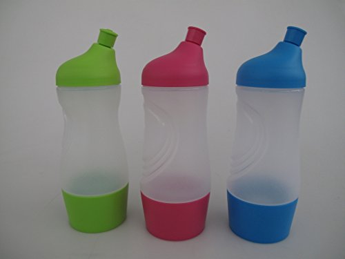 TUPPERWARE Sportfreund klein 415 ml blau+pink+grün C93 Trinkflasche Sportflasche 15957