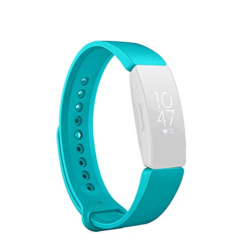 Preisvergleich Produktbild Glowjoy Ersatzarmband für Fitbit Inspire / Inspire HR, Weich Silikon Uhrenarmbänder Unisex Verstellbar Sportarmband Ersatz Armbänder Wasserdicht Silikonband für Fitness Tracker (Blau)