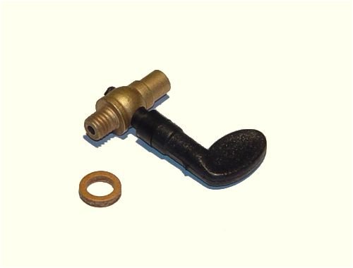 Preisvergleich Produktbild 01720 - Wilesco ET - Absperrhahn, Messing mit Kunststoffhebel