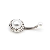 clavos de titanio para columna Fine o manera: Manera 1 PCS atractivo caliente del precio de fábrica ombligo simple botón titanio pendientes del clavo del oído del vientre mujeres de los anillos del ombligo Piercing, A