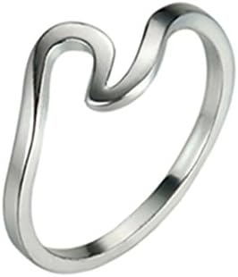 2018 Fashion Wave Rings, GreatestPAK Wedding Ring For Women Jewelry Accessories (Sliver, 9)
