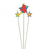 3 estrellas Velas de cumpleaños con número