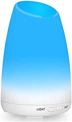 LEDNut 150ml Essential Oil Diffuser Portable Ultrasonic Aromatherapy Diffusers with 7 Changeable Colored LED Lights, Adjustable Mist Mode and Waterless Auto Shut-off