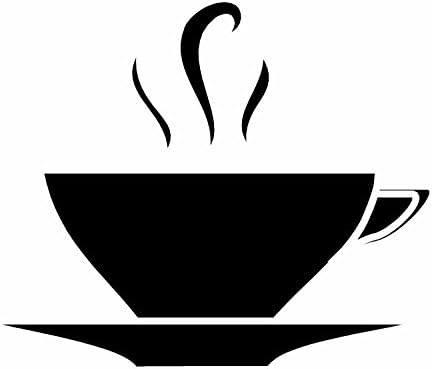 SCA ART® Original Kitchen Decal Coffee Cup Wall Art Sticker, Professional Superior High quality Gloss Vinyl Easy To Apply Fast Post