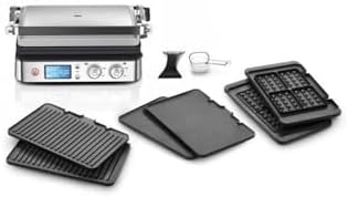 Braun MultiGrill9 CG9047 Griglia Elettrica a Controllo Elettronico con 2 Termostati Indipendenti, 3 Posizioni Cottura, Griglia Aperta 37x46cm, Funzione BOOST, Dotato 1 Set Piastre Griglie+Lisce+Waffle