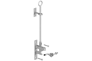 Wyre Direct - Hunting Gate Catch Lift, Gate Latch Automatic Galvanised with Striker, Outdoor Gate Lock, Field Gate Latch, Ideal for Securing Garden and Field Gates