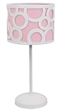 Medidas 40x15cm Lámpara Sobremesa Infantil Color Blanco y Rosa. 1xE14. Medidas 40x15cm.