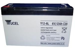 Best Price Square Battery, Lead Acid 6V 12AH, YUCEL Y12-6L by YUASA