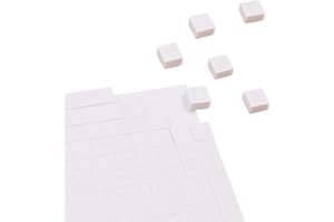 Craftelier - Cuadrados Adhesivos de Foam | Diseñado para Proyectos de Scrapbooking y Manualidades | Incluye 1600 Uds. | 3 Tamaños 1 mm (0.04"), 2 mm (0.08") y 3 mm (0.12") | Color Blanco