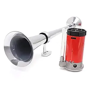 12V Single Trumpet Air Horn Single Trumpet Air Horn with Compressor Powerful Loud 150db for Truck Boat SUV Train GH GENERIC HUB