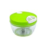 Ouken Manuel d'alimentation Chopper 5 lames puissant facile tirer main tenue mini robot culinaire oignon hacheur de nourriture robot mélangeur 900 ml-vert