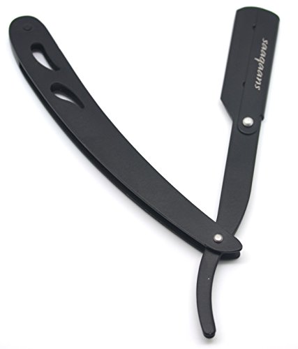 Saaqaans BSR-01 Neu Gerade Schneiden Kehle Rasiermesser, Manuelle Männer Rasierer (Cut Throat Razor Black) - 4