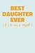 Produktbild Best Daughter If I Do Say So Myself: Cute and Funny Lined Journal in Light Blue and Yellow for School and Home