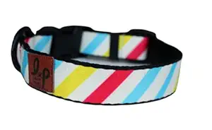 Lana Paws Streaks of Love Adjustable & Sturdy Dog Collar Belt (Large)