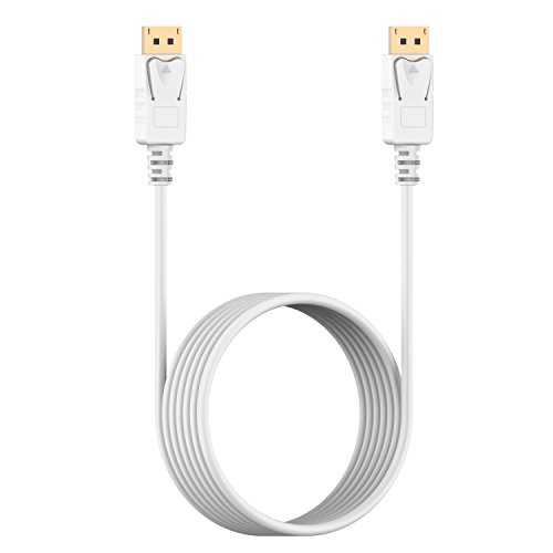 DisplayPort Kabel, Rankie 1.8m Vergoldet Ultra HD 1080p DisplayPort(DP) zu DisplayPort(DP) Kabel 4K-Auflösung Bereit Cable (Weiß) – R1104B - 6