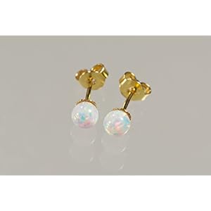 Opalgleich in weiß an vergoldetem 925er Silber