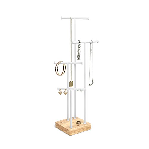 Umbra 1004075-668 Acro Schmuckbaum, Metall, weiß / natur, 52,07 x 16,51 x 16,51 cm - 2