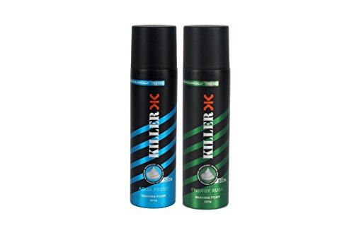 KILLER Combo Pack of 2 Shaving Foam for Men RS.189 (50.00% Off) - Amazon
