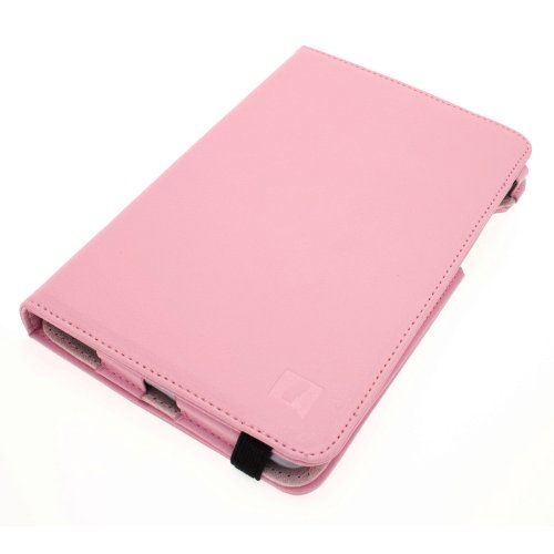 igadgitz Pink Rosa 360° Rotierende Abnehmbare PU Leder Tasche Schutz Hülle Schutzhülle Ledertasche Lederetui Etui Case Cover für Google Nexus 7 2012 1.Generation Android 4.1 Tablet 8GB 16GB. Mit Sleep/Wake Funktion + Display Schutzfolie (Nicht geeignet für 2. Generation veröffentlicht am August 2013) - 2