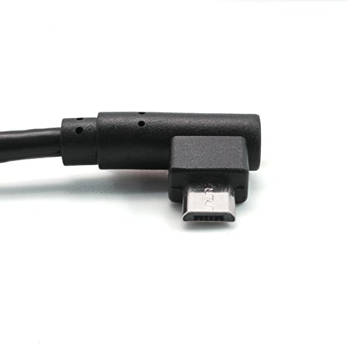 Energmix 3m Micro USB Kabel 90 Grad gewinkelt (Winkelstecker) Schwarz - 2