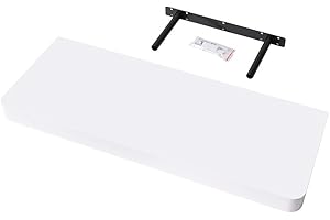 Velano - Wandregal 60x24 cm - Schweberegal - Hängeregal - Regalbrett - Bücherregal - Weiß - Küchenregal - Deko Wohnzimmer - Gewürzregal