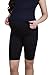 Mija - Comfortable elegant maternity cropped 1/2 leggings 95% Cotton 4008 (XXL, Black)