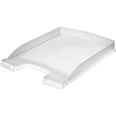 Leitz Plus Corbeille à Courrier A4, Transparent, Slim, 52370003
