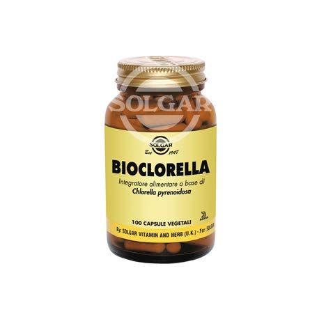 Solgar® Clorella 520 mg, 100 Cápsulas Vegetales. Microalga verde de pared celular rota para una mayor absorción y utilización de sus constituyentes. Apta para veganos