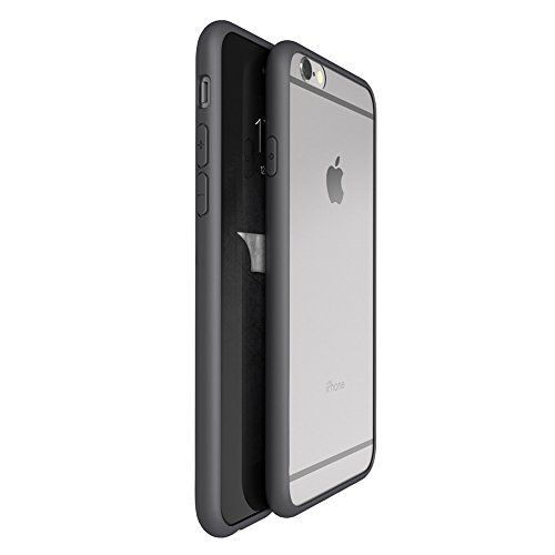iMounTop Hülle iPhone 6 Plus Hülle 6S Plus Hülle TPU Rahmen + Hart PC Zurück Backcover Kombination Hochtransparent Nie verfärben Schutzhülle Tasche Schale Kratzfeste Handytasche für Apple iPhone 6 Plus / 6S Plus (5.5 Zoll) (Grau)