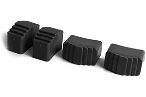 DRABEST - Rutschfeste Leiterfüße für Einseitige Haushaltsleiter - 33x20x50mm / 40x20x50mm - 4 Stück - Antirutschfüße, Ersatzfüße für Leiter, zum Schutz des Bodens vor Kratzern - Schwarz