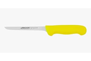 Arcos Serie 2900 - Cuchillo Deshuesador - Hoja de Acero Inoxidable NITRUM de 160 mm - Mango inyectado en Polipropileno Color amarillo