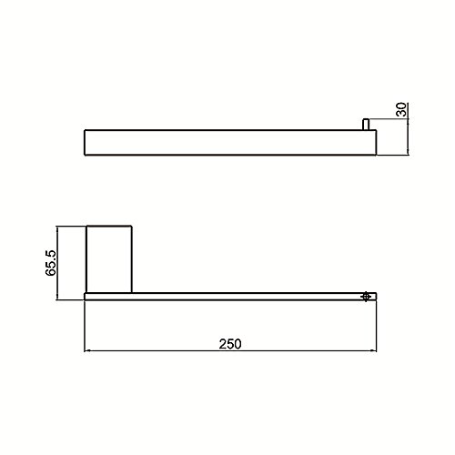 Homelody Elegant Weiß rostfrei SS304 Edelstahl Handtuchhalter Handtuchstange Badetuchstange - 6