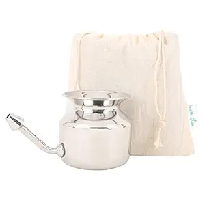 Stainless Steel Neti Pot for Sinus Congestion (Ayurvedic JalNeti)