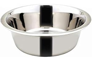 Bubimex – Cuenco de Acero Inoxidable para Perros y Gatos – Acero Inoxidable – Contenedor para Agua y Alimentos – Resistente, higiénico, fácil de Limpiar e intemporal – Estera 0,75 L
