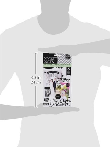 Me & My Big Ideas Kunststoff Pocket Seiten Klar Aufkleber 6 sheets-love - 4